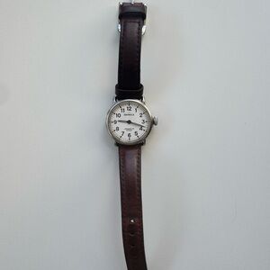 Shinola Runwell Women’s Watch Brown Leather Strap White Dial Detroit Classic